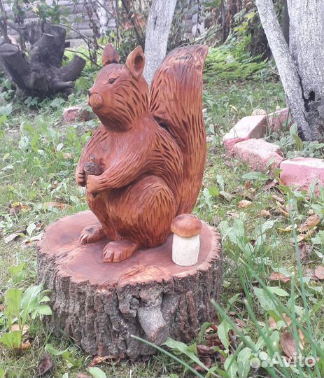 Фигуры садовые из дерева