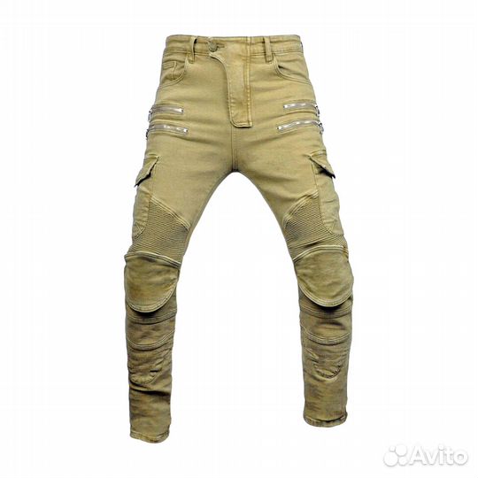 Мотоджинсы мужские Volero FRM-12095 бежевые