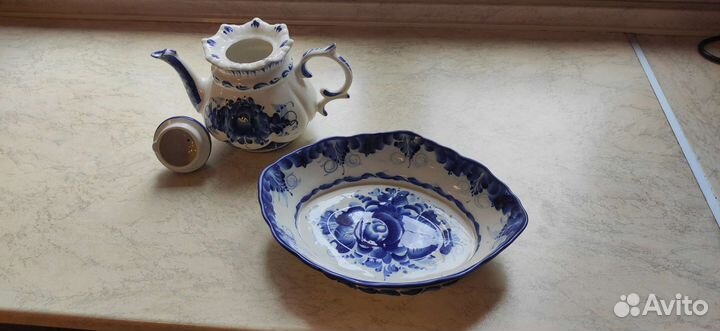 Набор посуды гжель