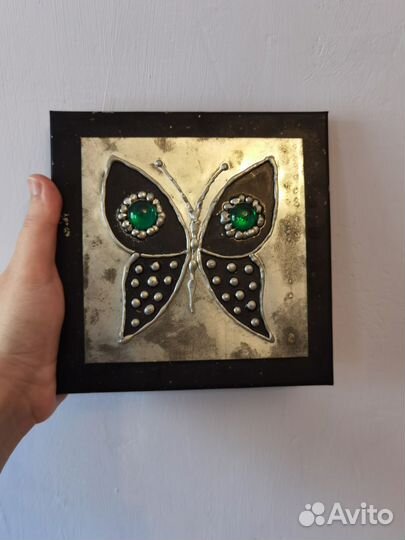 Винтажное панно бабочка шведция