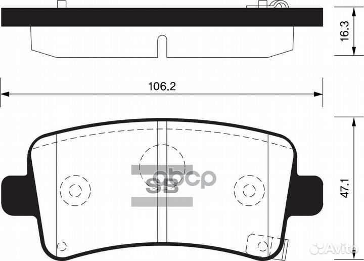 SP2135 колодки дисковые задние Opel Insignia a