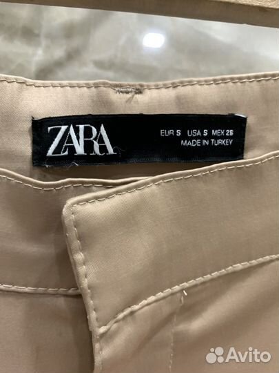 Атласные брюки карго Zara