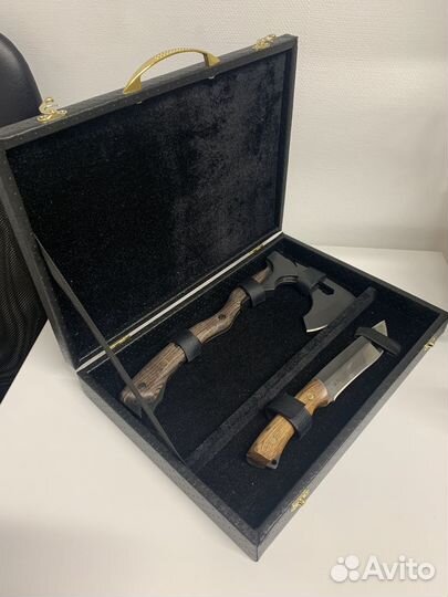 Набор Мужской топор+нож +кейс