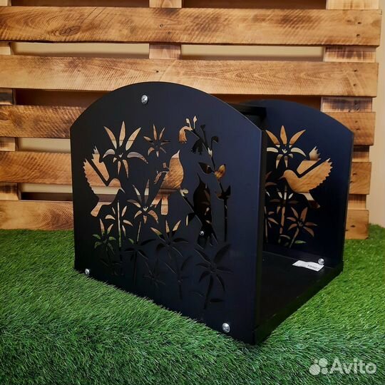 Металлическая дровница 