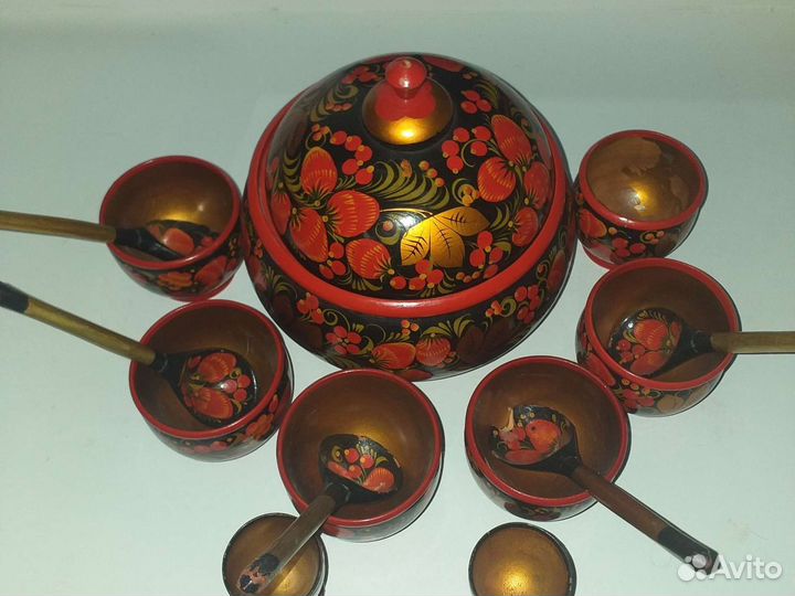 Набор деревянной посуды СССР