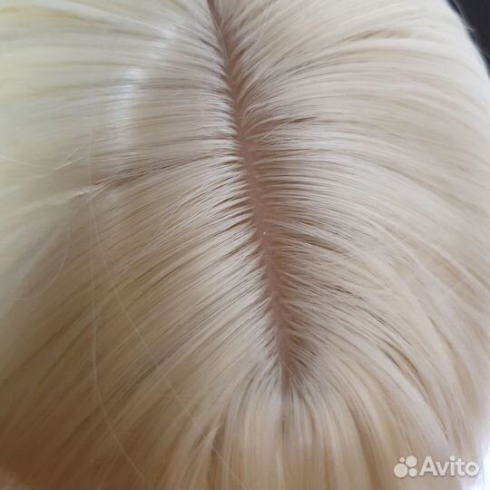 Парик каре блондин, светлый, серый, омбре