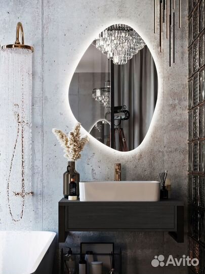 Зеркало для ванной Дижон с подсветкой 60x85 см цве