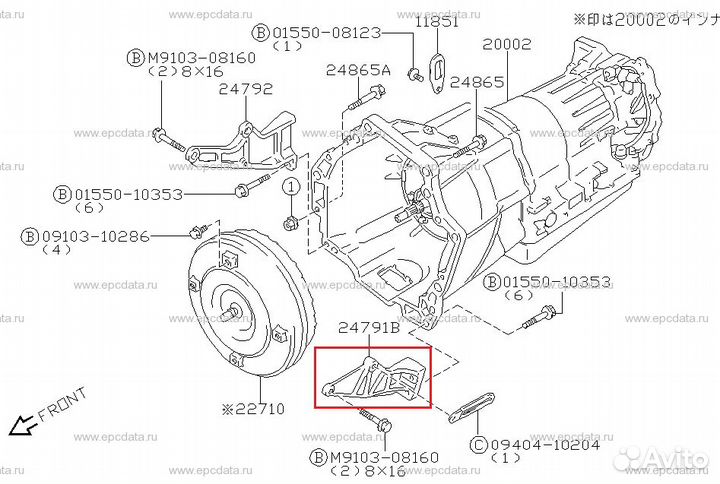 Крепление АКПП suzuki escudo TD31W RF LH