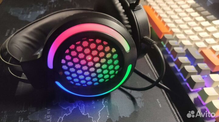 Игровые наушники RGB с микрофоном