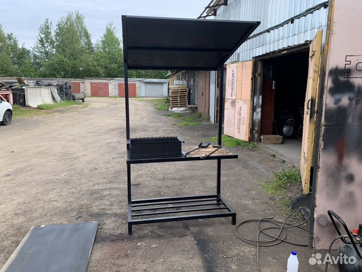 Мангал с крышей