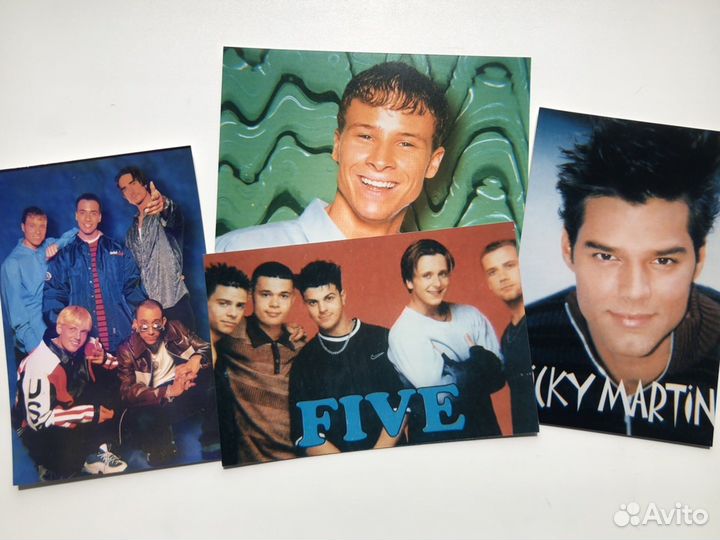 Открытки закладки 00х JLo,Ricky Martin,BB, Five