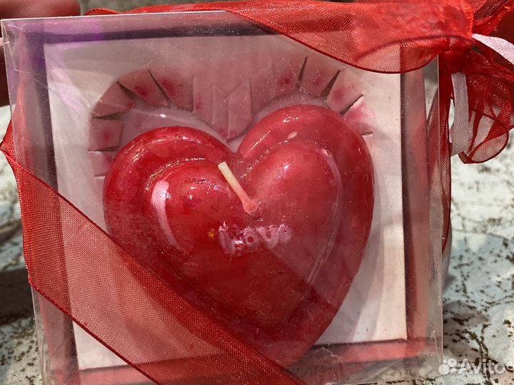 Свечка в виде сердца