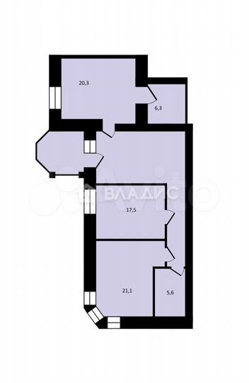 4-к. квартира, 172,7 м², 4/6 эт.