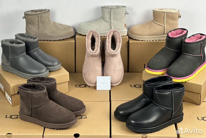 Угги женакие,мужские UGG Classic Mini натуральные