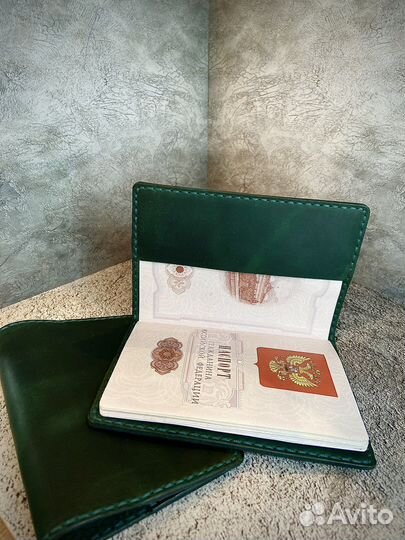 Обложка на паспорт натуральная кожа
