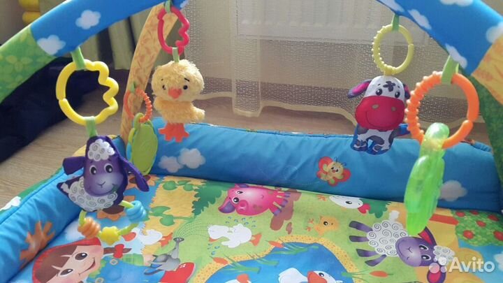 Развивающий коврик playgro веселая ферма