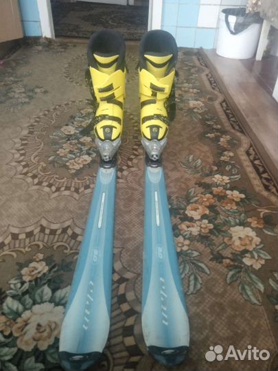 Горные лыжи и ботинки размер 27.5