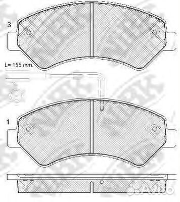 Комплект тормозных колодок PN0516W nibk