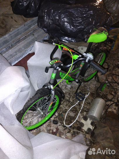 Детский велосипед 1801 black aqua