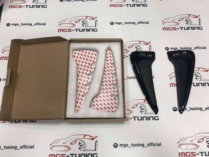 Жабры на BMW X6 f16 в стиле М performance черные