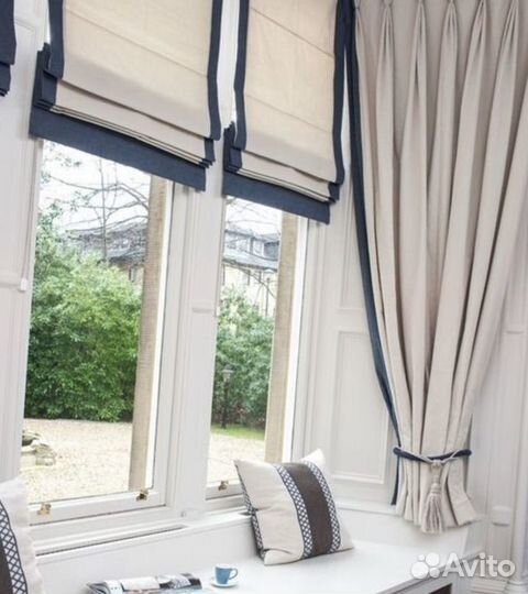 Римская штора на заказ на створку окна