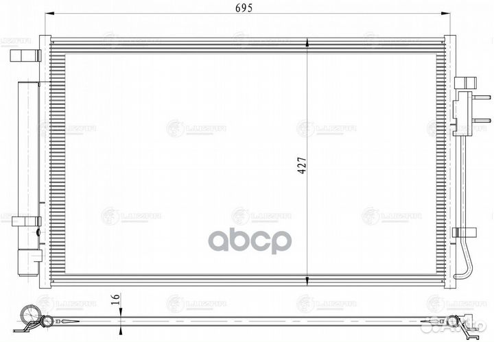 Конденсер hyundai tucson 20- lrac0840 luzar