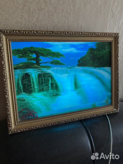 Картина водопад со звуком и подсветкой