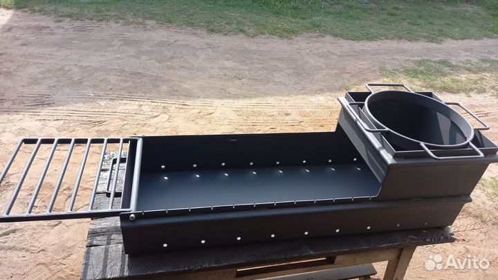 Мангал с печью под казан