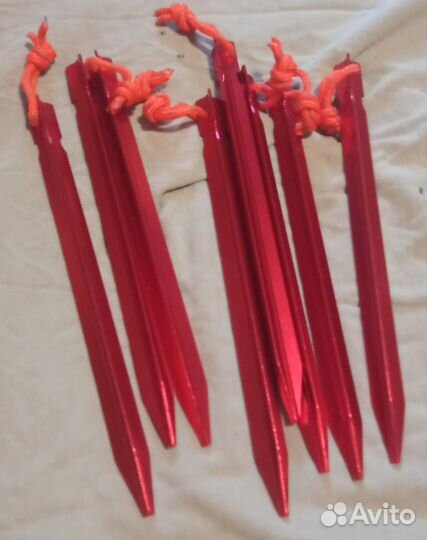 Колышки для палатки трехгранные алюминиевые 18 см