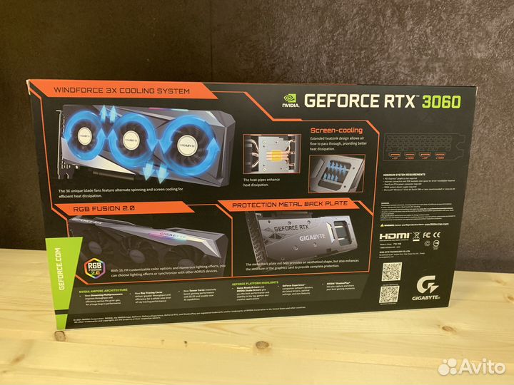 Видеокарта gigabyte RTX 3060 gaming OC 2.0 12G