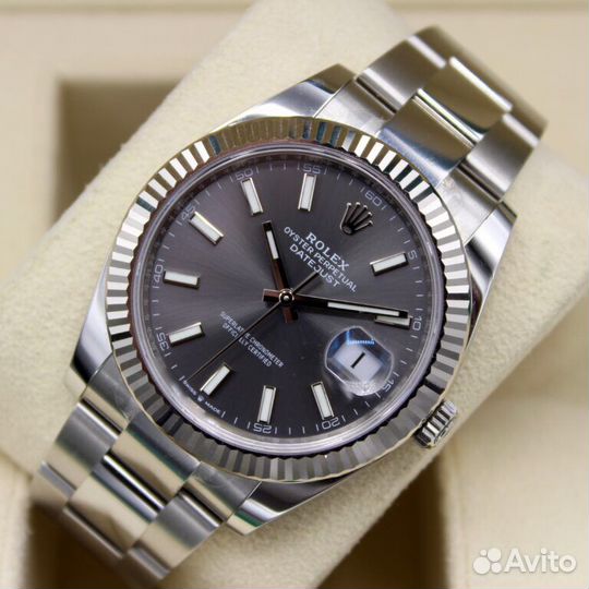 Часы Rolex datejust 41mm Серые