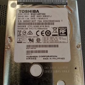 Жесткий диск 500gb toshiba SATA 2.5 б.у