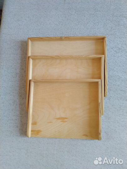 Доски пельменные из фанеры с бортиком комплект3шт