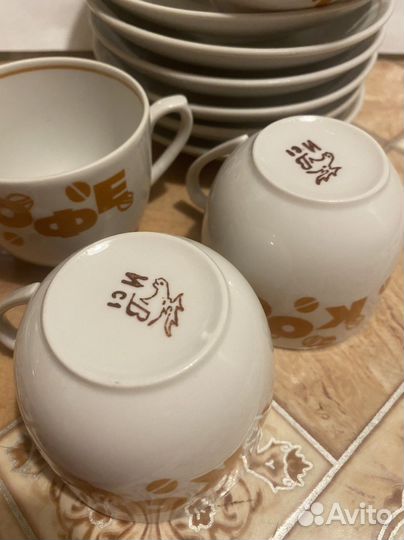 Кофейный фарфоровый сервиз