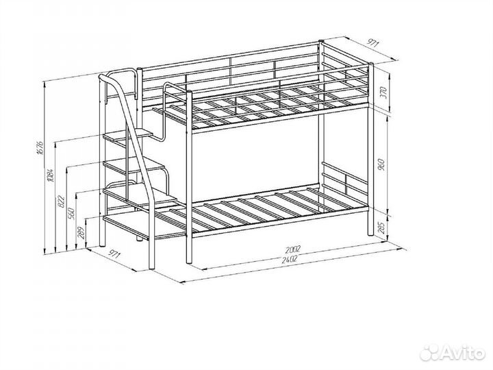 Кровать двухъярусная Толедо Я