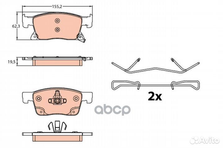 К-т дисков. тормоз. колодок GDB2139 TRW