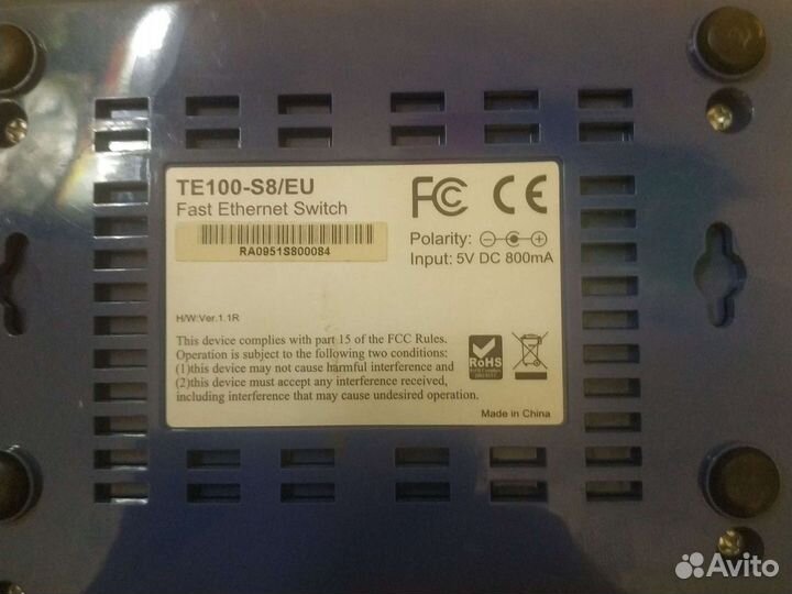 Коммутатор trendnet TE-100S8