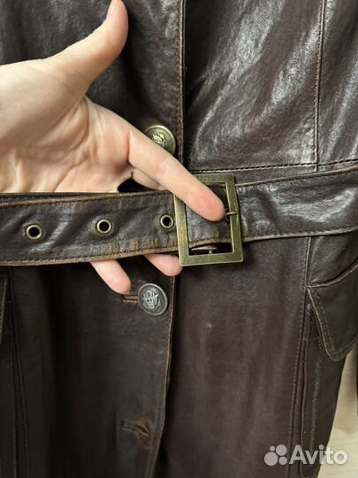 Кожаный плащ женский 42 neohit