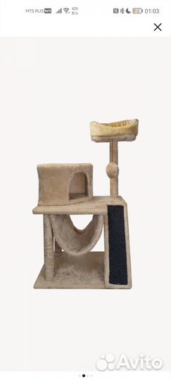 Когтеточка домик для кошки с домиком. Новая