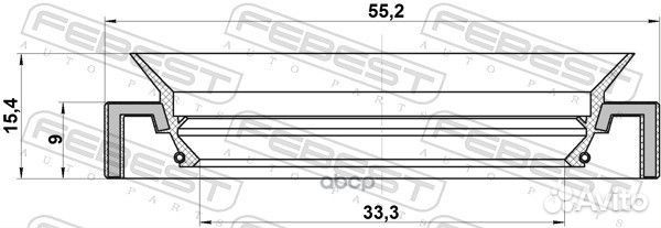 Сальник привода toyota avensis T27 95HAY-355509