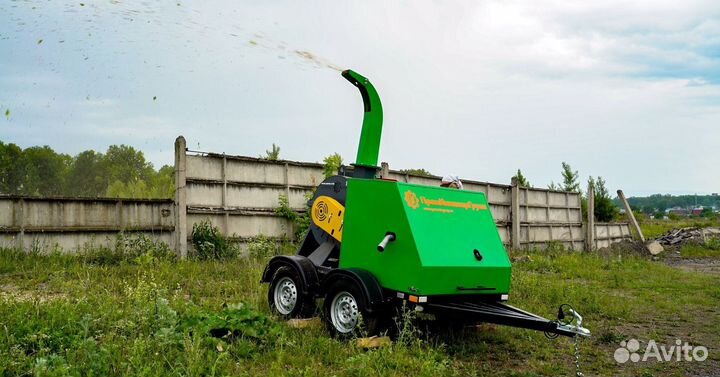 Измельчитель дерева greenпинг Д750 на прицепе