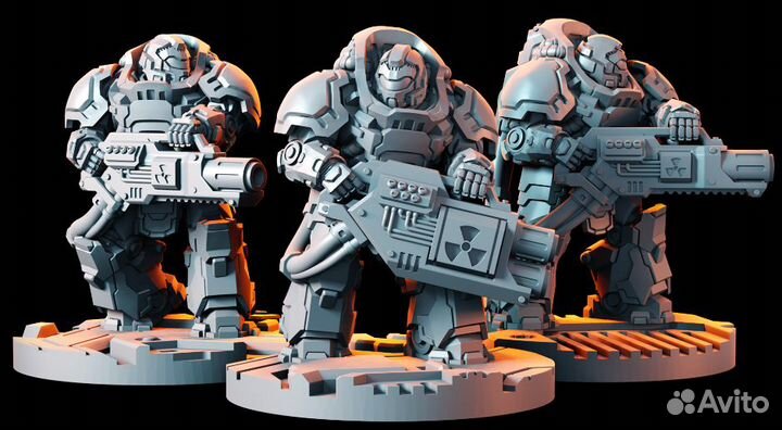 3D Heavy Gunners (WH40000) Puppetswar