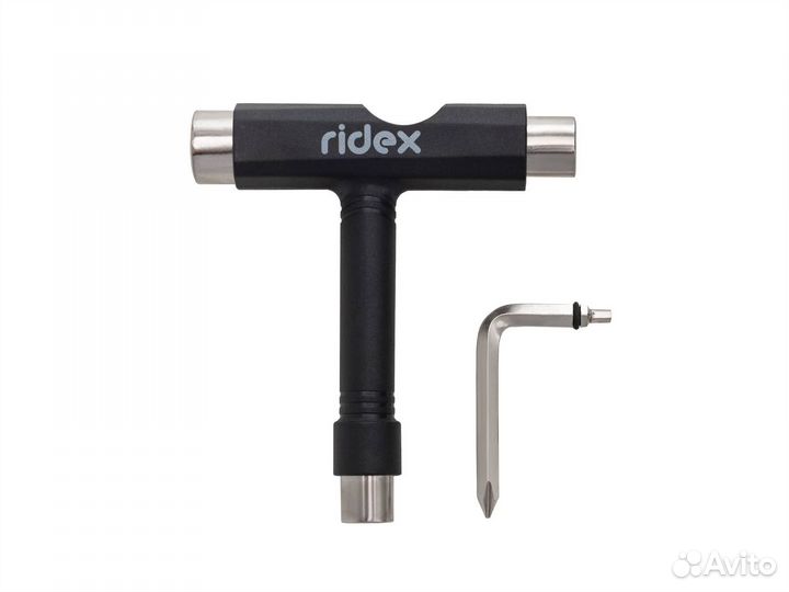 Ключ для скейтборда Ridex, Т-образный, черный