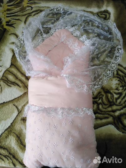 Конверт на выписку для девочки осень-зима