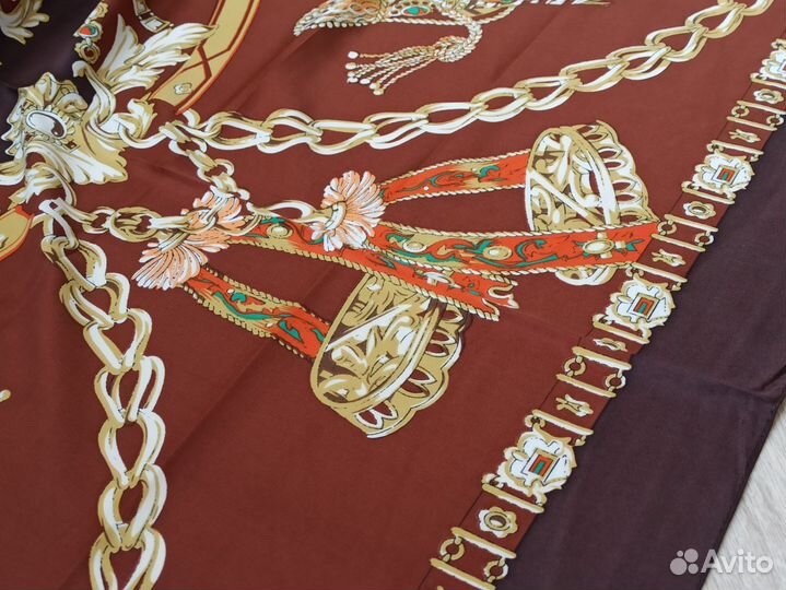 Платок Шаль Hermes Шоколад