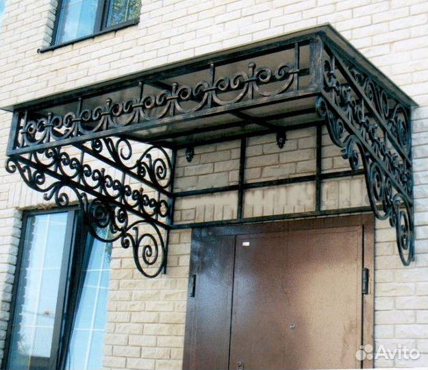 Кованый козырек