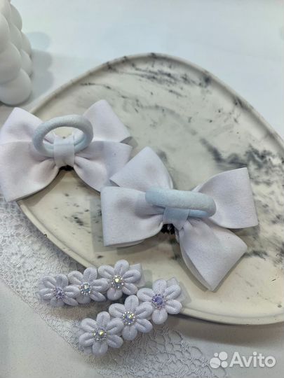 Бантик и заколочки ручной работы