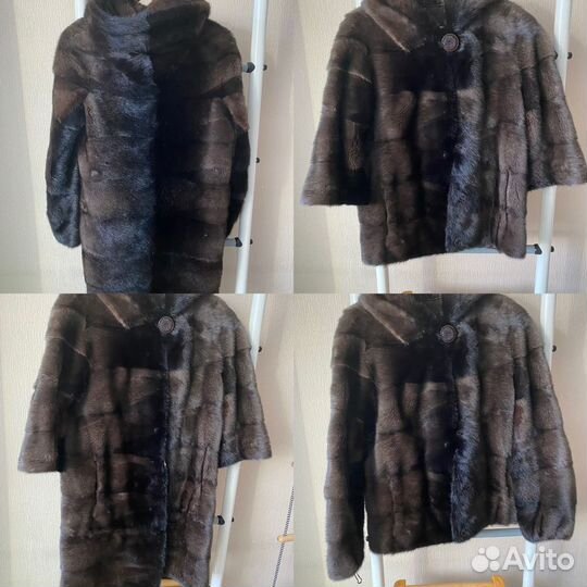 Шуба норковая поперечка 3в1