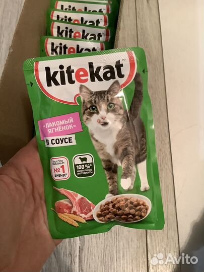 Корм kitekat Лакомый ягненок в соусе 15 пакетиков