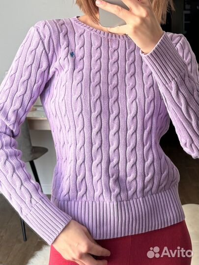 Ralph lauren свитер xs лавандовый джемпер